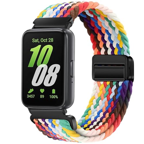 Issinlky Nylon Flechtband Kompatibel mit Samsung Galaxy Fit 3, Elastisches Magnetisches Schnallenband für Samsung Galaxy Fit 3 SM-R390 Herren Damen Issinlky Nylon Flechtband Kompatibel mit Samsung Galaxy Fit 3, Elastisches Magnetisches Schnallenband für Samsung Galaxy Fit 3 SM-R390 Herren Damen von Issinlky