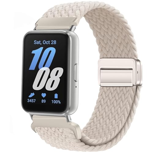 Issinlky Nylon Flechtband Kompatibel mit Samsung Galaxy Fit 3, Elastisches Magnetisches Schnallenband für Samsung Galaxy Fit 3 SM-R390 Herren Damen Issinlky Nylon Flechtband Kompatibel mit Samsung Galaxy Fit 3, Elastisches Magnetisches Schnallenband für Samsung Galaxy Fit 3 SM-R390 Herren Damen von Issinlky
