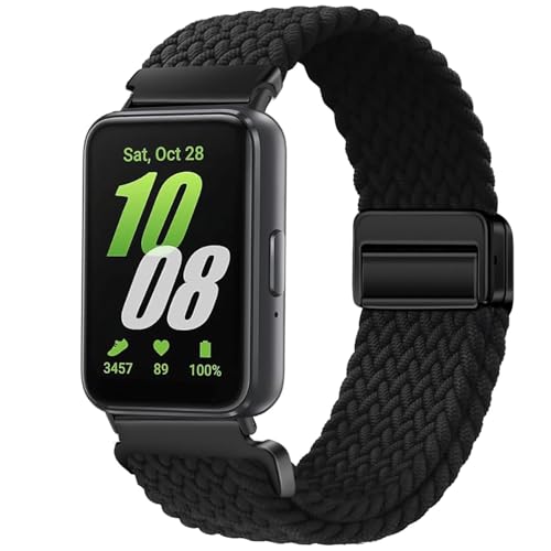Issinlky Nylon Flechtband Kompatibel mit Samsung Galaxy Fit 3, Elastisches Magnetisches Schnallenband für Samsung Galaxy Fit 3 SM-R390 Herren Damen Issinlky Nylon Flechtband Kompatibel mit Samsung Galaxy Fit 3, Elastisches Magnetisches Schnallenband für Samsung Galaxy Fit 3 SM-R390 Herren Damen von Issinlky