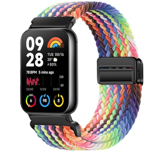 Issinlky Nylon Flechtband kompatibel mit Xiaomi Watch 8 Pro/9 Pro, Elastisches Armband für Redmi Watch 5/4 Damen Herren von Issinlky
