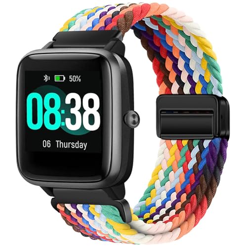 Issinlky Nylon Geflechtband für Veryfitpro ID205L, 19mm elastisches Armband für GRV FC1 IDW15 ID205S ID205G ID215G ID216 ID205L YM205L Uwatch3 Ufit GT BV205L TE021 SW020 SW021 SW023 Smartwatch Issinlky Nylon Geflechtband für Veryfitpro ID205L, 19mm elastisches Armband für GRV FC1 IDW15 ID205S ID205G ID215G ID216 ID205L YM205L Uwatch3 Ufit GT BV205L TE021 SW020 SW021 SW023 Smartwatch von Issinlky