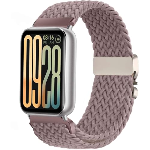 Issinlky Nylon geflochtenes armband Kompatibel mit Redmi Watch 4/5, Elastisches Sportband für Xiaomi Watch 8 Pro/9 Pro Frauen Männer von Issinlky
