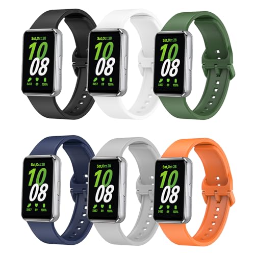Issinlky armband für Samsung Galaxy Fit 3, Weiches Silikonband für Samsung Galaxy Fit 3 SM-R390 Herren Damen von Issinlky