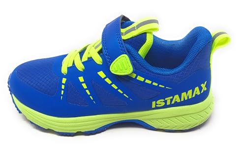 Istamax Sportschuh Modell IMAA3805 Königsblau Neongelb mit elastischen Schnürsenkeln und Klettverschluss, Königsblau Fluo, 32 EU Istamax Sportschuh Modell IMAA3805 Königsblau Neongelb mit elastischen Schnürsenkeln und Klettverschluss, Königsblau Fluo, 32 EU von Istamax