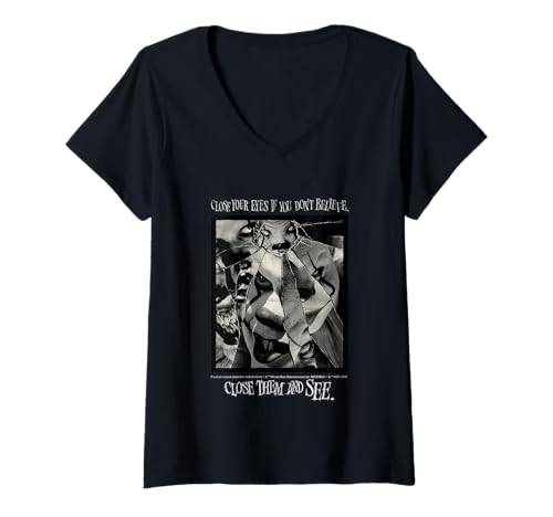 Damen Schließen Sie Ihre Augen, wenn Sie Nicht glauben T-Shirt mit V-Ausschnitt von It Movie