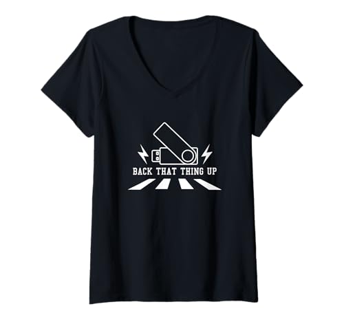 Damen Back That Thing Up It Programmierung T-Shirt mit V-Ausschnitt Damen Back That Thing Up It Programmierung T-Shirt mit V-Ausschnitt von It Programmierer Programmierung Humor