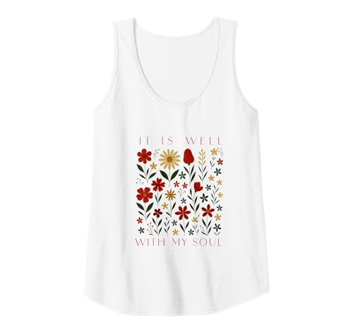 Damen Es geht meiner Seele gut, Frauen, Jugendlichen und Mädchen Tank Top Damen Es geht meiner Seele gut, Frauen, Jugendlichen und Mädchen Tank Top von It is Well with my Soul, Christian Faith