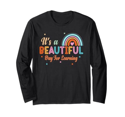 It's Beautiful Day for Learning T-Shirt Rainbow Teachers Damen Langarmshirt von It's Beautiful Day For Learning tshirt