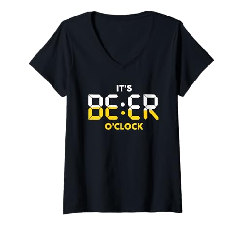 Damen It's Beer O'Clock T-Shirt T-Shirt mit V-Ausschnitt Damen It's Beer O'Clock T-Shirt T-Shirt mit V-Ausschnitt von It's Beer O'Clock Tee