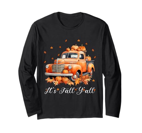 Herbstbaum für Damen, von Y'all Pumpkin Truck, Hallo Herbst Langarmshirt Herbstbaum für Damen, von Y'all Pumpkin Truck, Hallo Herbst Langarmshirt von It's Fall Y'all Pumpkin Truck Autumn Fall y'all