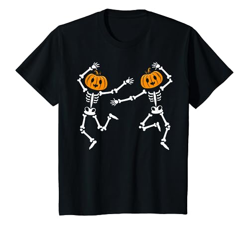 Kinder Tanzende Kürbis-Skelette Kinder Halloween, Jungen oder Mädchen T-Shirt Kinder Tanzende Kürbis-Skelette Kinder Halloween, Jungen oder Mädchen T-Shirt von It's Halloween Boys and Girls