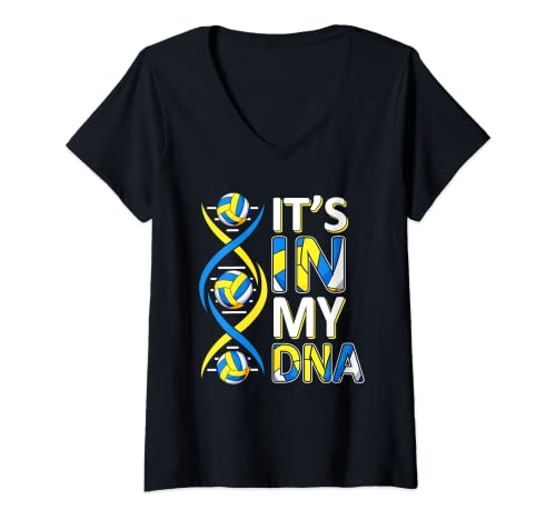 Damen Volleyball It's In My DNA Volleyball Player Lover T-Shirt mit V-Ausschnitt Damen Volleyball It's In My DNA Volleyball Player Lover T-Shirt mit V-Ausschnitt von It's In My DNA Volleyball Novelty Tops ...