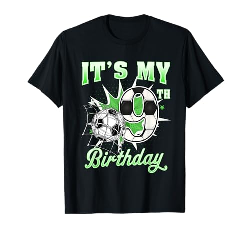Fußball-Shirt für Jungen mit Aufschrift It's My 9th Birthday, 9 Jahre alt T-Shirt Fußball-Shirt für Jungen mit Aufschrift It's My 9th Birthday, 9 Jahre alt T-Shirt von It's My 9th Birthday Soccer Ball Bday Party Tee