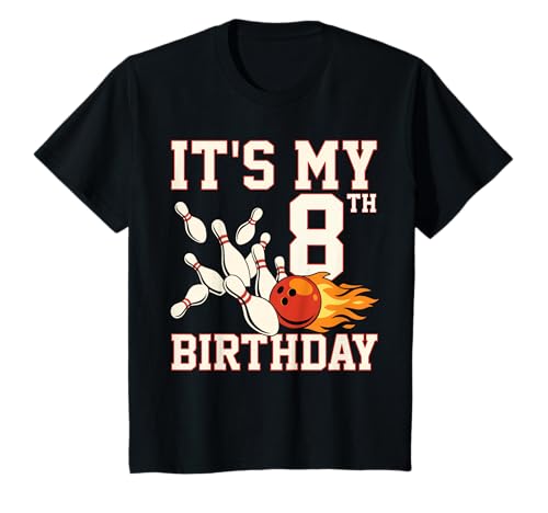 Bowling-Bowler mit Aufschrift It's My 8th Birthday, 8 Jahre, Jungen und Mädchen T-Shirt Bowling-Bowler mit Aufschrift It's My 8th Birthday, 8 Jahre, Jungen und Mädchen T-Shirt von It's My Birthday Bowling Boys Girls Party Tee