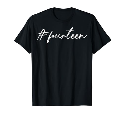 Mädchen und Jungen - #Fourteen T-Shirt Mädchen und Jungen - #Fourteen T-Shirt von # It´s My Birthday Boy and Girl Apparel & Gifts