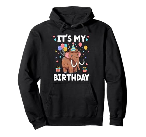Mammoth Geburtstag Shirt Kinder Jungen Mädchen Woolly Mammoth Pullover Hoodie von It's My Birthday Mammoth Gifts Woolly Mammoths