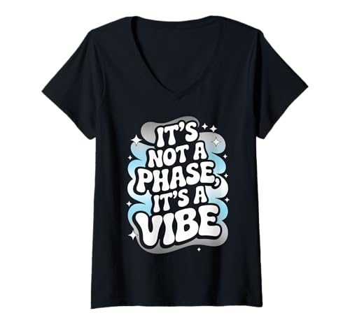 Damen Es ist keine Phase Demiboy Pride T-Shirt mit V-Ausschnitt von It's Not A Phase Demiboy Pride Apparel