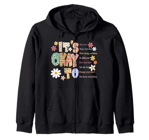 It's Okay to Start Over Make Mistakes Boho Floral Women Men Kapuzenjacke von It's Okay To Start Over Tshirt Shirt Women MenTee