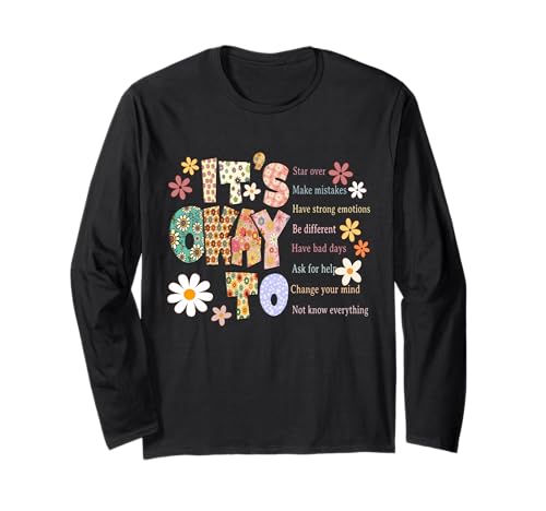 It's Okay to Start Over Make Mistakes Boho Floral Women Men Langarmshirt von It's Okay To Start Over Tshirt Shirt Women MenTee