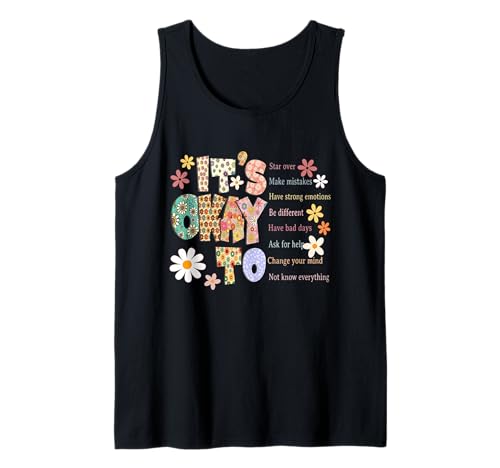 It's Okay to Start Over Make Mistakes Boho Floral Women Men Tank Top von It's Okay To Start Over Tshirt Shirt Women MenTee