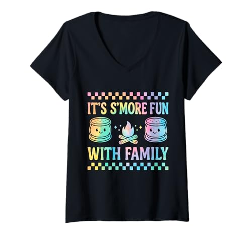 Damen It's Smore Fun With Family T-Shirt mit V-Ausschnitt Damen It's Smore Fun With Family T-Shirt mit V-Ausschnitt von It's Smore Fun With Family Shirt