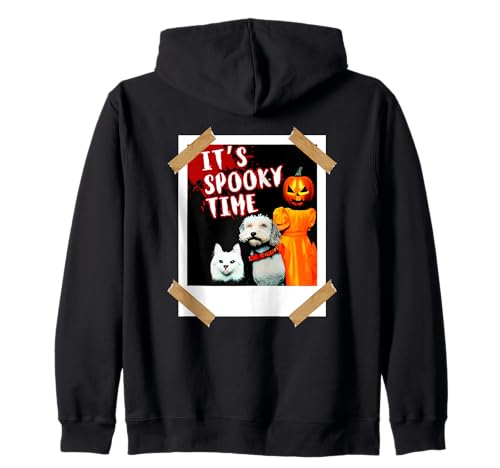 Es ist gruselige Zeit Katzen-Hund-Mädchen-Halloween Kapuzenjacke Es ist gruselige Zeit Katzen-Hund-Mädchen-Halloween Kapuzenjacke von It's Spooky Time Cat Dog Girl Pumpkin Halloween
