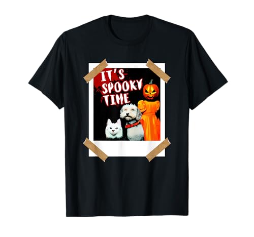 Es ist gruselige Zeit Katzen-Hund-Mädchen-Halloween T-Shirt Es ist gruselige Zeit Katzen-Hund-Mädchen-Halloween T-Shirt von It's Spooky Time Cat Dog Girl Pumpkin Halloween