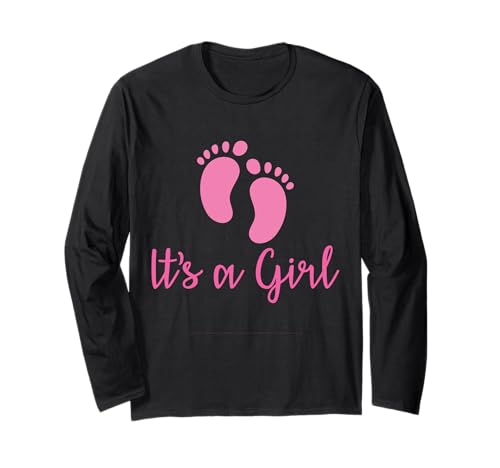 Cute It's A Girl Babyparty Gender Reveal Party für Damen, Rosa Langarmshirt Cute It's A Girl Babyparty Gender Reveal Party für Damen, Rosa Langarmshirt von It's a Girl Pregnancy announcement New Year Child