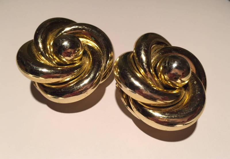 Vintage 80Er Jahre Gold Ton Clip Auf Ohrringe von ItHasToBeVintage