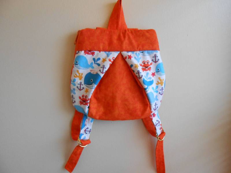 Orange Und Blau Wal Rucksack von ItIsMyBag