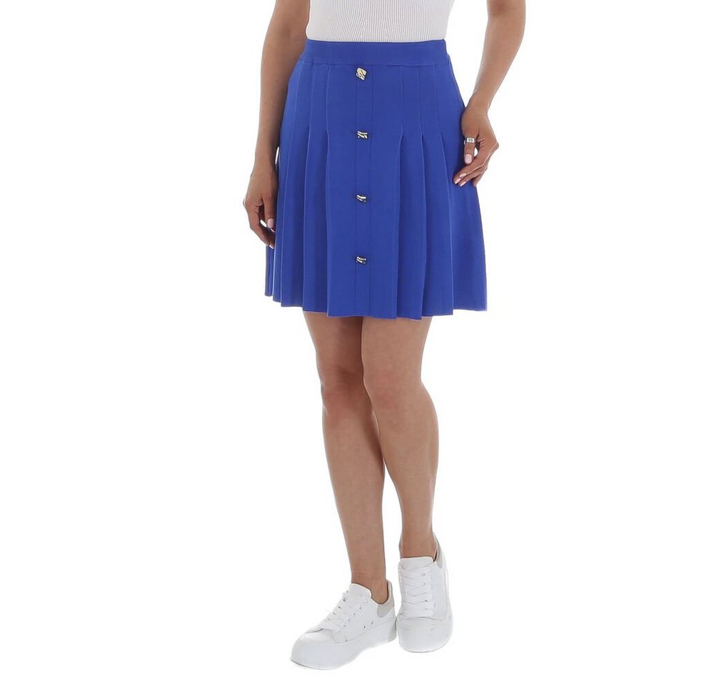 Ital-Design Bleistiftrock Damen Freizeit Knopfleiste Stretch Minirock in Blau von Ital-Design