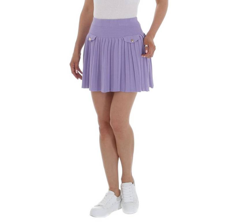 Ital-Design Bleistiftrock Damen Freizeit Stretch Minirock in Lila von Ital-Design