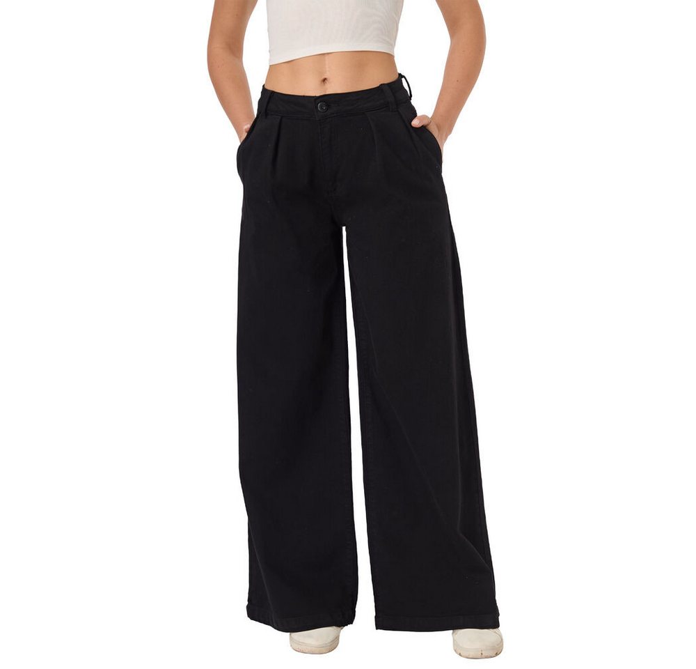 Ital-Design Bootcut-Jeans Damen Freizeit (90635532) Used-Look Stretch Bootcut Jeans in Schwarz von Ital-Design