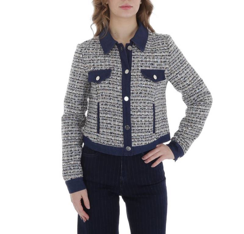 Ital-Design Bouclèjacke Damen Elegant (88578903) Pullover & Strick in Blau von Ital-Design