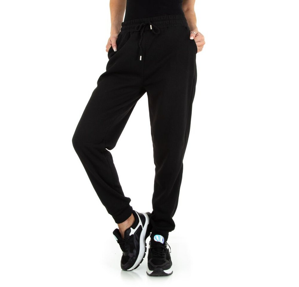 Ital-Design Boyfriend-Hose Damen Freizeit Gefüttert Boyfriend-Hose in Schwarz von Ital-Design