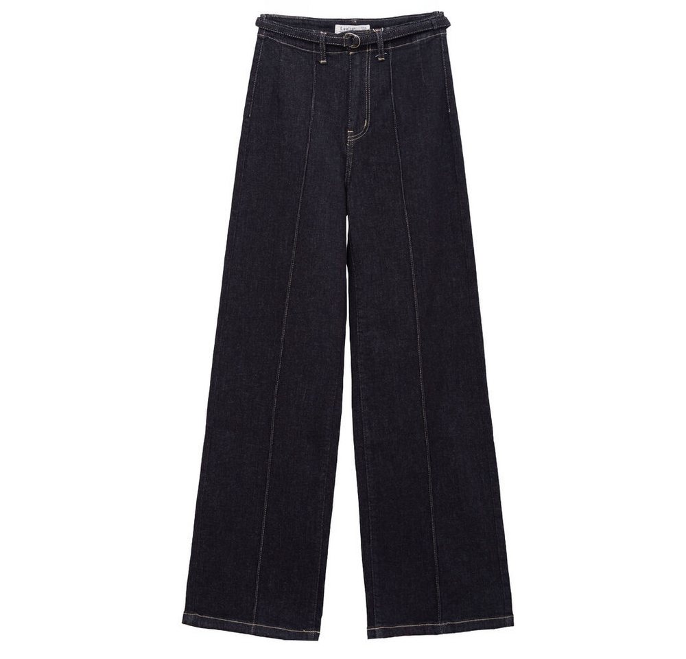 Ital-Design Dad-Jeans Damen Freizeit (90635476) Stretch High Waist Jeans in Schwarz von Ital-Design