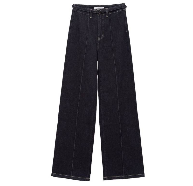 Ital-Design Dad-Jeans Weite Jeans aus hochwertigem Denim für Damen (90635479) Stretch High Waist Jeans in Schwarz von Ital-Design