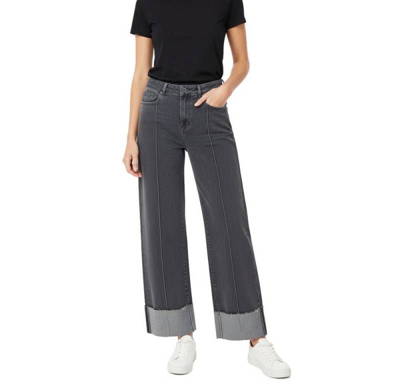 Ital-Design Dad-Jeans Trendige Damen-Jeans mit weitem Schnitt und Details (90861164) Destroyed-Look Stretch High Waist Jeans in Grau von Ital-Design