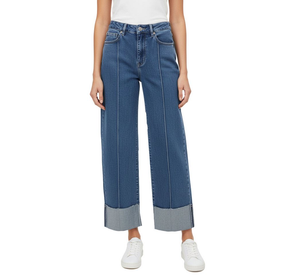 Ital-Design Dad-Jeans Trendige Damen-Jeans mit weitem Schnitt und Details (90861166) Destroyed-Look Stretch High Waist Jeans in Blau von Ital-Design