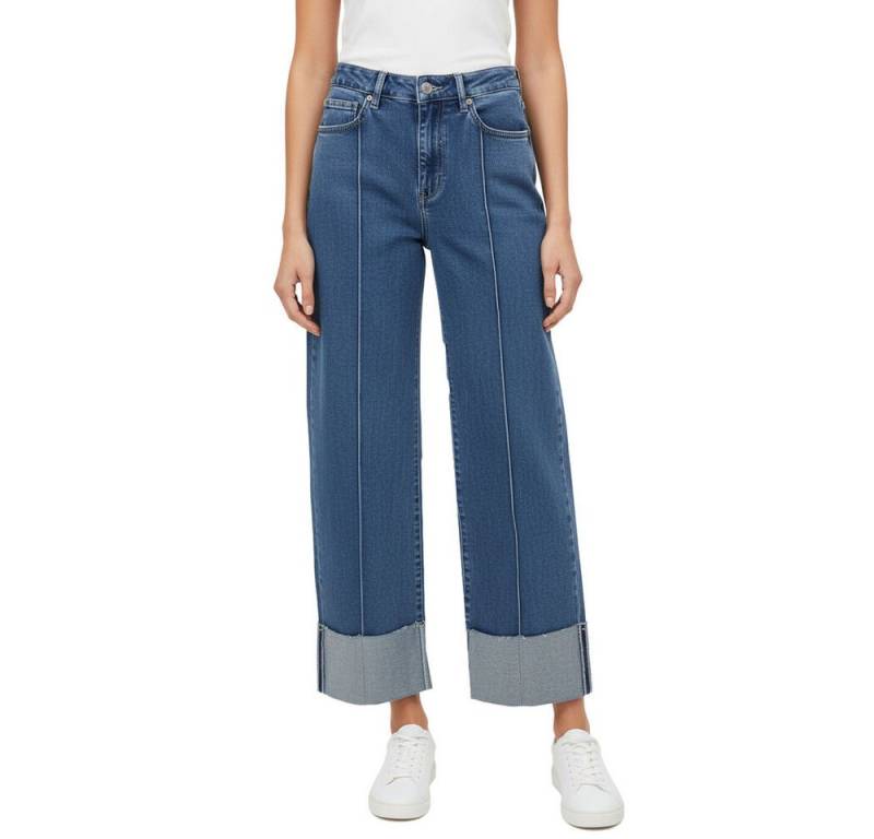 Ital-Design Dad-Jeans Trendige Damen-Jeans mit weitem Schnitt und Details (90861166) Destroyed-Look Stretch High Waist Jeans in Blau von Ital-Design