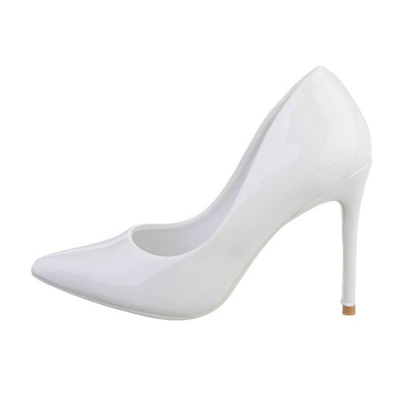 Ital-Design Damen Abendschuhe Elegant High-Heel-Pumps (82285257) Pfennig-/Stilettoabsatz High Heel Pumps in Weiß von Ital-Design
