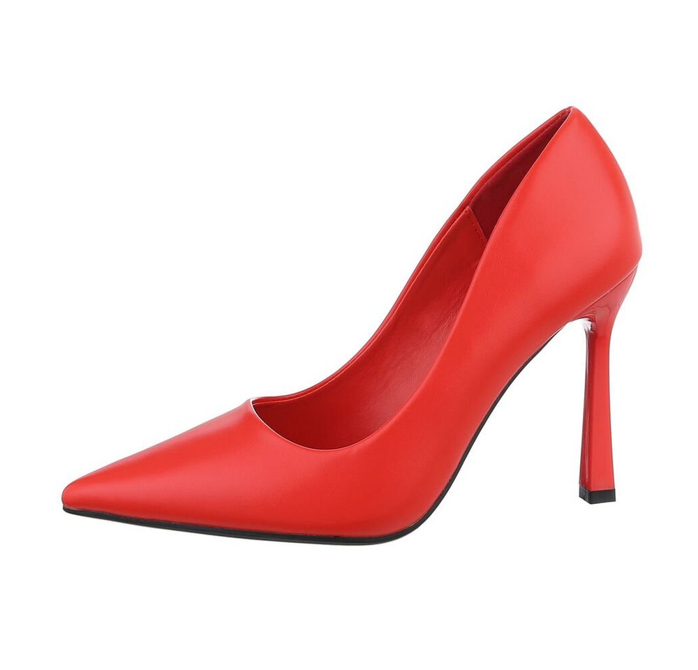 Ital-Design Damen Abendschuhe Elegant High-Heel-Pumps (85275851) Pfennig-/Stilettoabsatz High Heel Pumps in Rot von Ital-Design