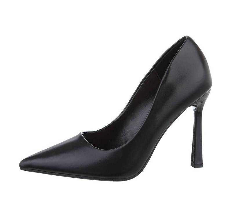 Ital-Design Damen Abendschuhe Elegant High-Heel-Pumps (85275864) Pfennig-/Stilettoabsatz High Heel Pumps in Schwarz von Ital-Design