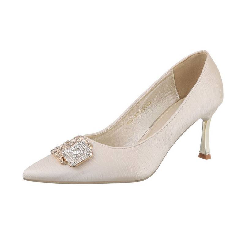 Ital-Design Damen Abendschuhe Elegant High-Heel-Pumps (86192522) Pfennig-/Stilettoabsatz High Heel Pumps in Gold von Ital-Design