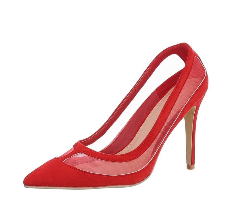 Ital-Design Damen Abendschuhe Elegant High-Heel-Pumps (87117976) Pfennig-/Stilettoabsatz High Heel Pumps in Rot von Ital-Design