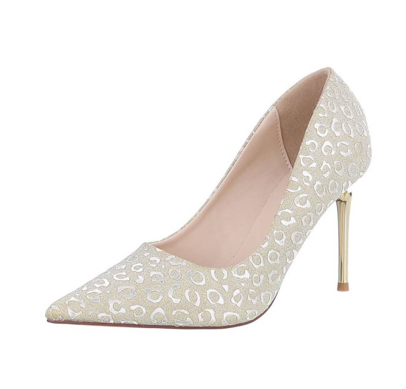 Ital-Design Damen Abendschuhe Elegant High-Heel-Pumps (87118536) Pfennig-/Stilettoabsatz High Heel Pumps in Gold von Ital-Design