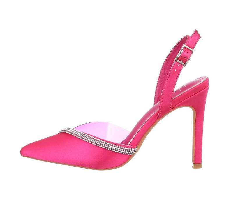 Ital-Design Damen Abendschuhe Elegant High-Heel-Pumps Pfennig-/Stilettoabsatz High Heel Pumps in Pink von Ital-Design