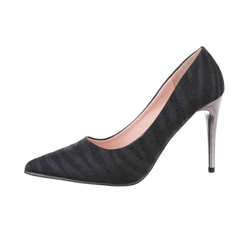 Ital-Design Damen Abendschuhe Elegant High-Heel-Pumps Pfennig-/Stilettoabsatz High Heel Pumps in Schwarz von Ital-Design