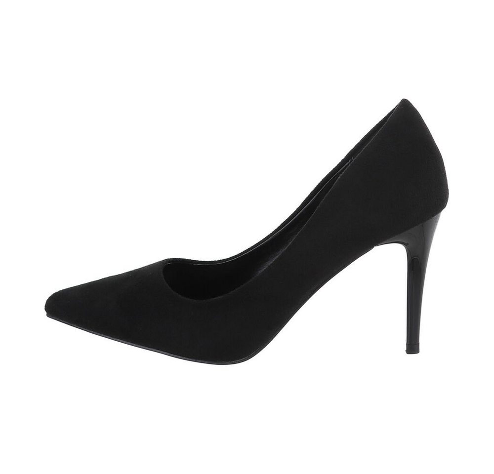 Ital-Design Damen Abendschuhe Elegant High-Heel-Pumps Pfennig-/Stilettoabsatz High Heel Pumps in Schwarz von Ital-Design