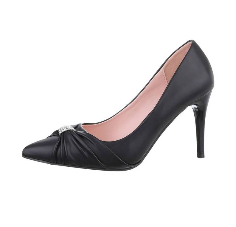 Ital-Design Damen Abendschuhe Elegant High-Heel-Pumps Pfennig-/Stilettoabsatz High Heel Pumps in Schwarz von Ital-Design